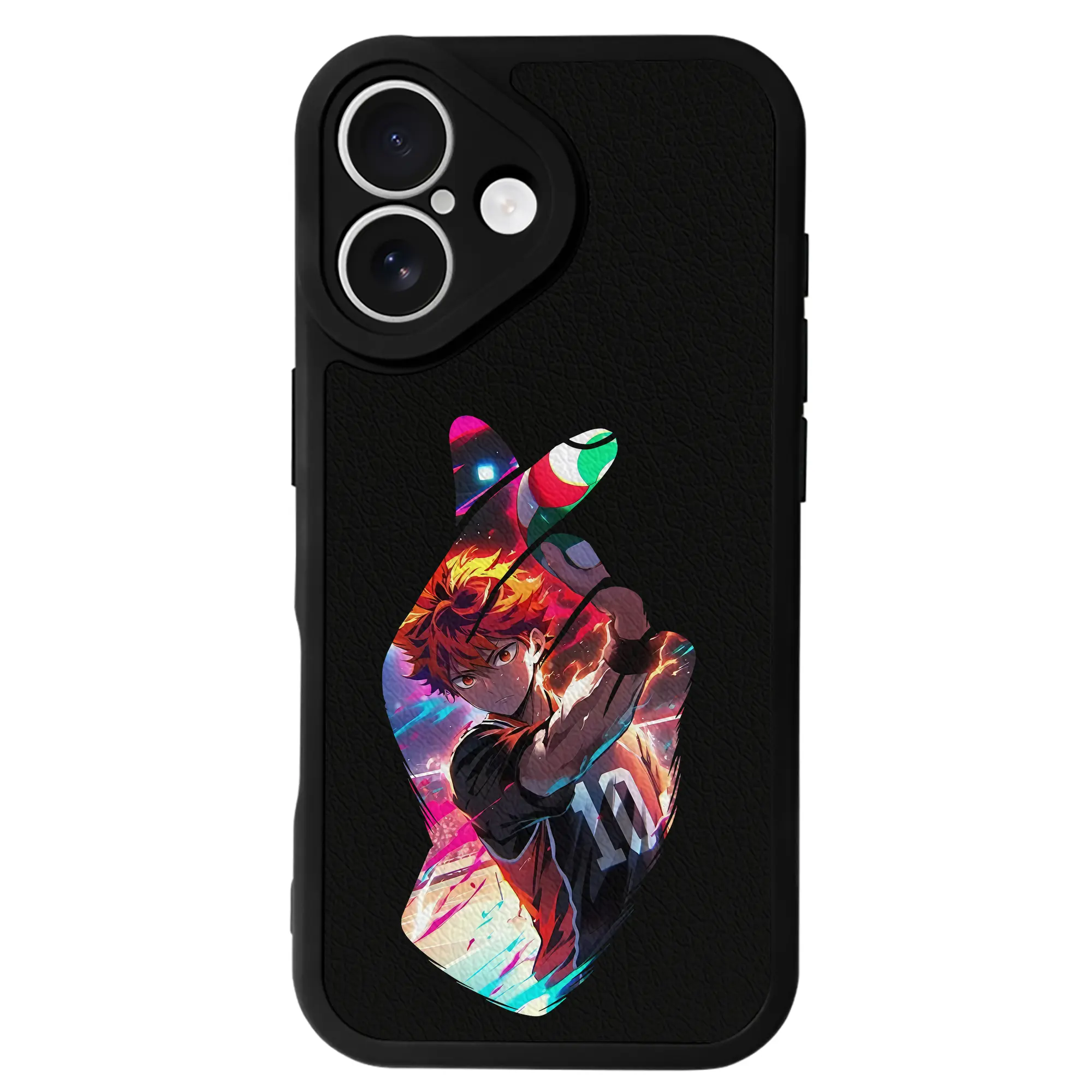 ハイキュー!! グッズ,日向翔陽 - IPhone 16シリーズ対応 ・ シリコンスマホケース ・ レザー調 ・ 高精度フィット ・ 耐衝撃 ・ ワイヤレス充電対応 ・ 精密カット